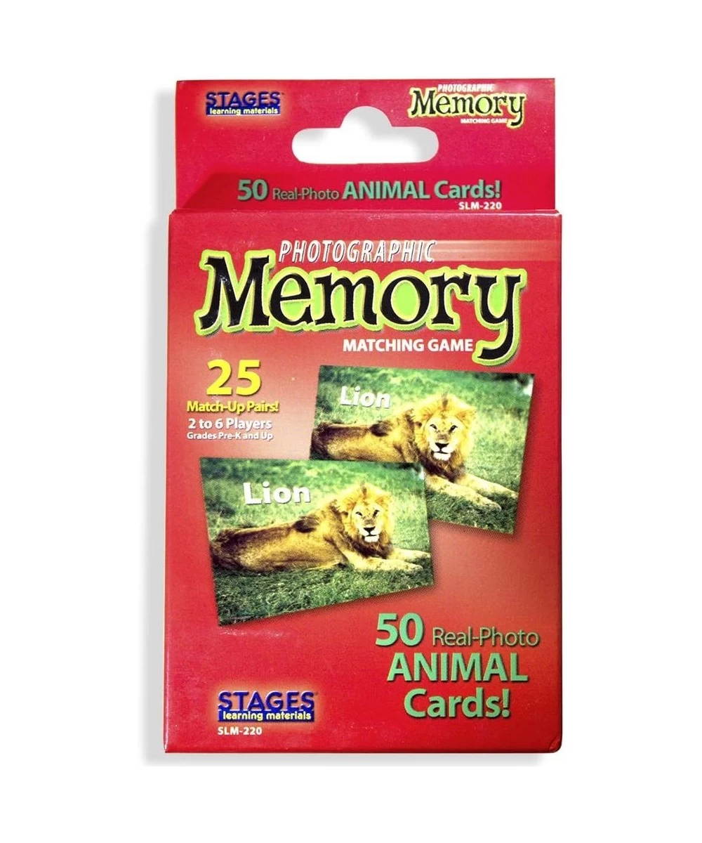 Stages Learning Materials Picture Memory Animal Card Real Photo Concentration Game Red Size 5 x 3 $16.99 Card Games