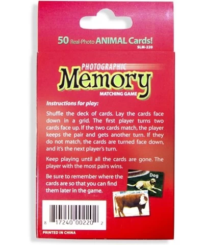 Stages Learning Materials Picture Memory Animal Card Real Photo Concentration Game Red Size 5 x 3 $16.99 Card Games