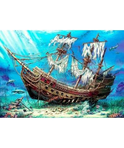 Puzzle - Shipwreck Sea 1500 Piece Jigsaw Puzzle 4558 (ANA4558) Multicolor $40.84 Jigsaw Puzzles