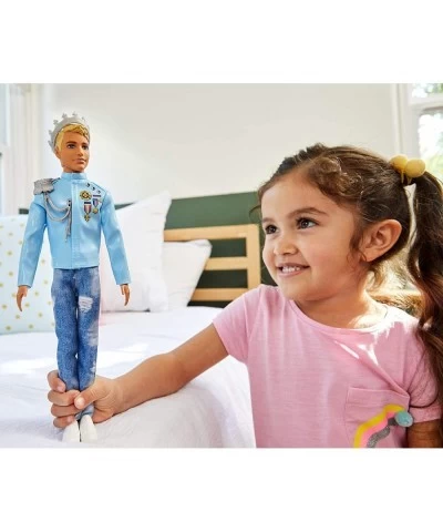 Princess Adventure Prince Ken Doll (12-inch) Wearing Jacket Jeans and Crown Makes a Great Gift for 3 to 7 Year Olds $60.80 Dolls