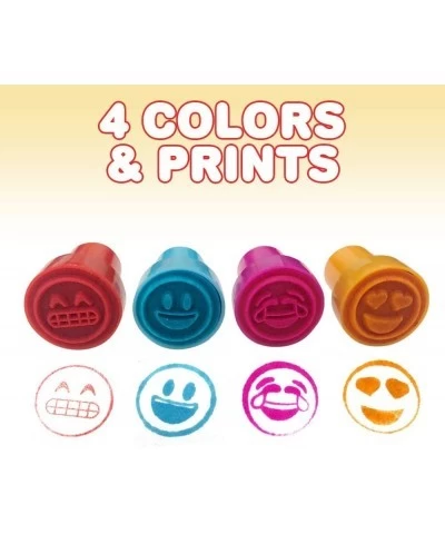 Emoticon Stampers for Kids Pack of 24 Pre-Inked Smile Stampers for Children Emoticon Birthday Party Supplies and Favors Piñat...