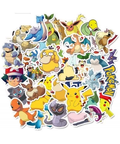 Stickers for Cute Anime Pokemon Teens Adults Girls 50 Pcs Cool Pikachu Cartoon Monsters Waterproof Stickers for Water Bottle ...