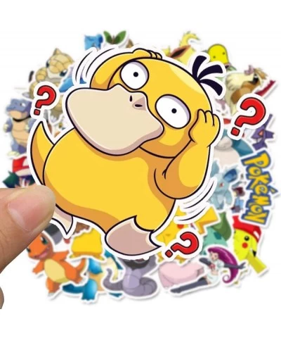 Stickers for Cute Anime Pokemon Teens Adults Girls 50 Pcs Cool Pikachu Cartoon Monsters Waterproof Stickers for Water Bottle ...