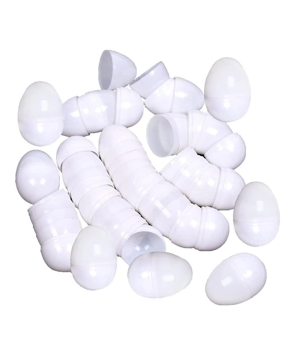 30pcs 2-3/8 inch White Blank Detachable Plastic Eggs DIY Painting Kits Easter Basket Stuffers DIY Easter Eggs B-E-E $19.13 Cr...