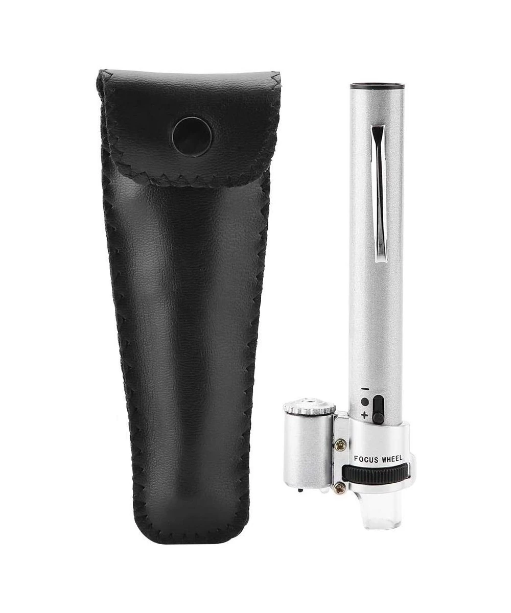 Pen microscope MicroPen 100X Mini LED Magnifier Microscope Jewelers Loupe Magnifying Glass+Pouch Pocket Scope $24.22 Children...