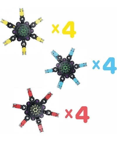 12 Pack Transformable Fidget Spinner Toy Chain Links Finger Tip Spinning Robots Sensory Toy Stress Relief Toy Fun Party Favor...