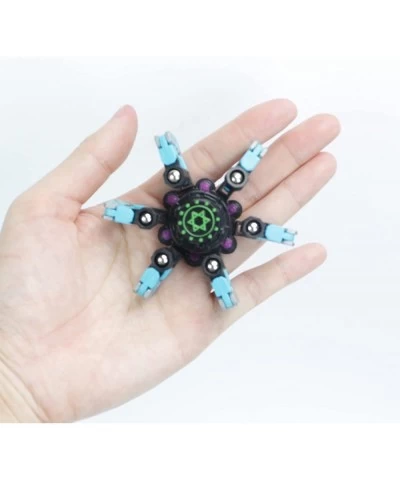 12 Pack Transformable Fidget Spinner Toy Chain Links Finger Tip Spinning Robots Sensory Toy Stress Relief Toy Fun Party Favor...