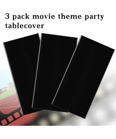 3 Pieces Movie Night Tablecloth Movie Night Decorations Movie Party Table Covers Theater Table Cloth for Movie Night Party Su...