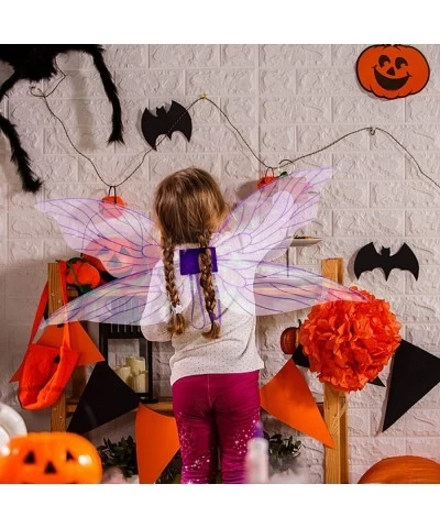 Fairy Wings for Girls Dress Up Sparkling Sheer Wings Halloween Fairy Costumes Girls Sparkling Sheer Angel Wings for Party (Pu...