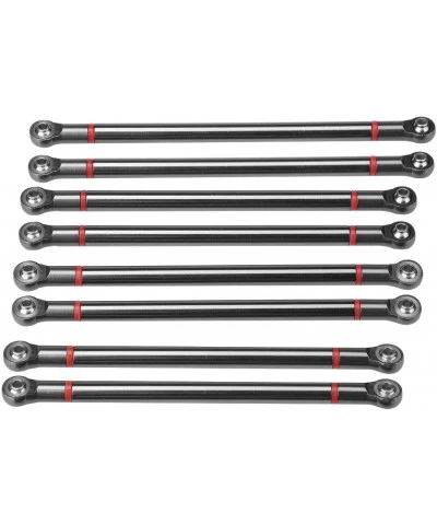 RC Car Chassis Link Rod 8 Pcs Aluminum Alloy Chassis Link Rod for SCX10 1/10 Scale 313mm Wheelbase RC Crawler Car(Titanium Co...