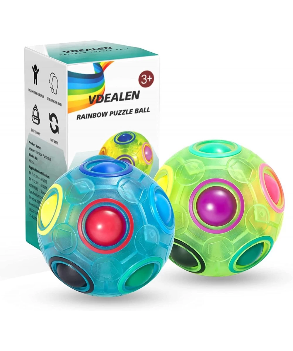 Magic Rainbow Puzzle Ball Speed Cube Ball Puzzle Game Fun Stress Reliever Magic Ball Brain Teaser Fidget Toys for Children Te...