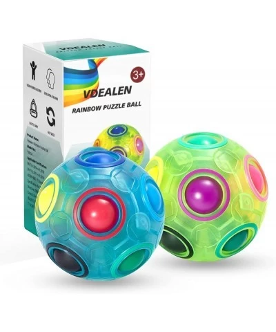 Magic Rainbow Puzzle Ball Speed Cube Ball Puzzle Game Fun Stress Reliever Magic Ball Brain Teaser Fidget Toys for Children Te...