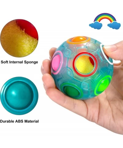 Magic Rainbow Puzzle Ball Speed Cube Ball Puzzle Game Fun Stress Reliever Magic Ball Brain Teaser Fidget Toys for Children Te...