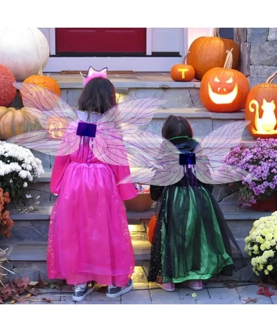 Fairy Wings for Girls Dress Up Sparkling Sheer Wings Halloween Fairy Costumes Girls Sparkling Sheer Angel Wings for Party (Pu...