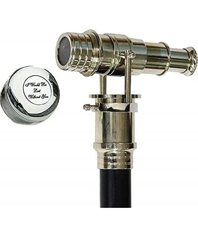 3 Fold Nautical Chrome Finish Brass Hidden SPY Glass Telescope with Black Cane Rustic Vintage Home Decor Gifts $69.15 Childre...