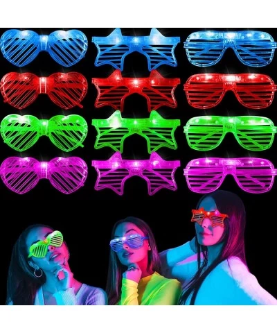 12 Pcs LED Glasses Glow in The Dark Light up Glasses Neon Party Favor Glow Glasses 4 Color for Kid Birthday Party Supplies $2...