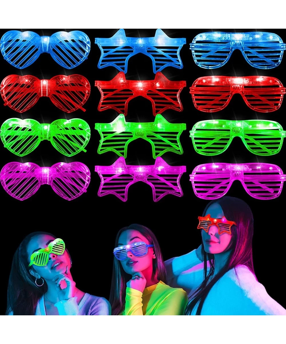 12 Pcs LED Glasses Glow in The Dark Light up Glasses Neon Party Favor Glow Glasses 4 Color for Kid Birthday Party Supplies $2...