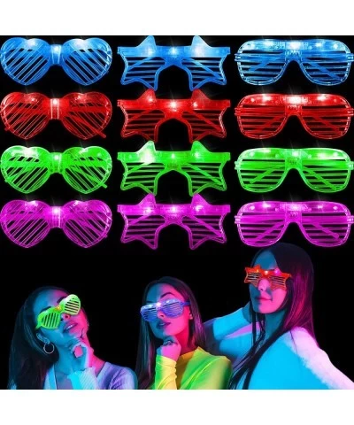 12 Pcs LED Glasses Glow in The Dark Light up Glasses Neon Party Favor Glow Glasses 4 Color for Kid Birthday Party Supplies $2...