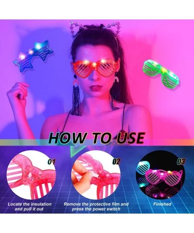 12 Pcs LED Glasses Glow in The Dark Light up Glasses Neon Party Favor Glow Glasses 4 Color for Kid Birthday Party Supplies $2...