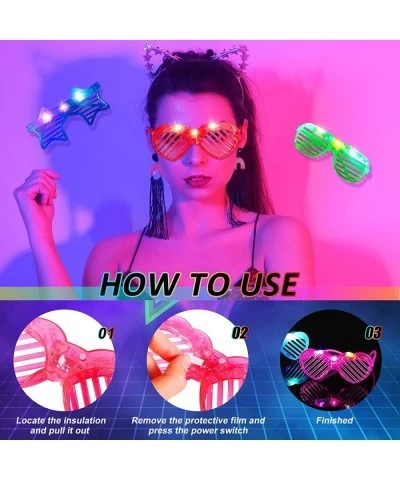 12 Pcs LED Glasses Glow in The Dark Light up Glasses Neon Party Favor Glow Glasses 4 Color for Kid Birthday Party Supplies $2...