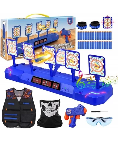 Shooting Target for Nerf Gun Kids Practice Electronic Targets w/Blaster Vest Glasses Bandanas Wristbands and Foam Darts Ideal...