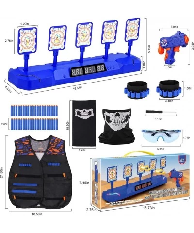 Shooting Target for Nerf Gun Kids Practice Electronic Targets w/Blaster Vest Glasses Bandanas Wristbands and Foam Darts Ideal...