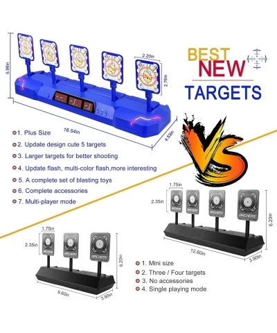 Shooting Target for Nerf Gun Kids Practice Electronic Targets w/Blaster Vest Glasses Bandanas Wristbands and Foam Darts Ideal...