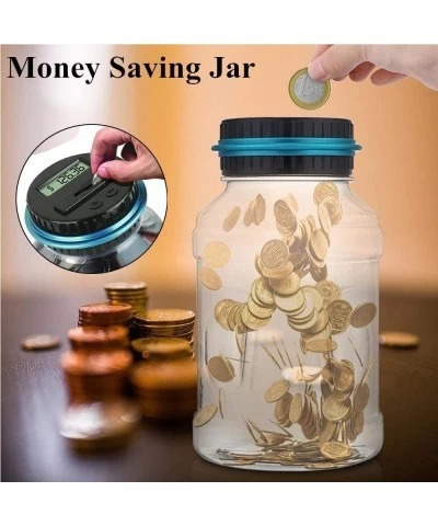 Digital Coin Bank Piggy Bank Money Savings Jar for Kids Adults 1.8L Coin Counter Storage Box Large Capacity with LCD Display ...