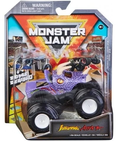 Monster Jams Jurassic Attack (Purple) 1:64 Scale Diecast Truck Series 23 $31.74 Kids' Play Trucks