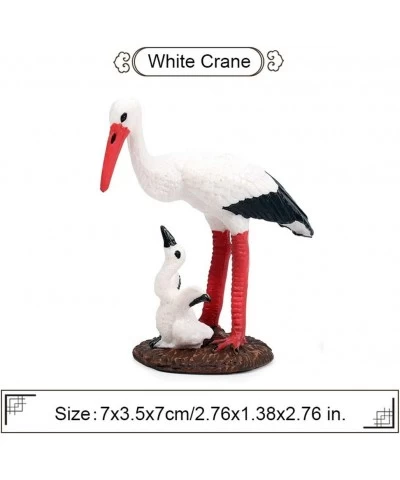 Birds Figures - Realistic White Crane Animals Toys Set - Simulated Plastic Animal Models Toys Learning Educational Toys for G...