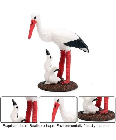 Birds Figures - Realistic White Crane Animals Toys Set - Simulated Plastic Animal Models Toys Learning Educational Toys for G...