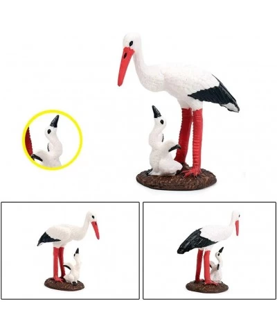 Birds Figures - Realistic White Crane Animals Toys Set - Simulated Plastic Animal Models Toys Learning Educational Toys for G...