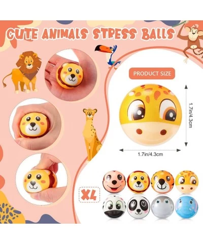 Zoo Animals Stress Ball 8 Style Safari Jungle Party Favors 1.8 Inches Stress Anxiety Relief Balls Safari Balls Hand Finger Ex...