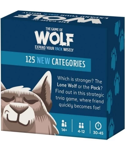 The Game of Wolf a Trivia Game for Friends Families and Teens - Expansion Pack - with 125 New Categories $22.31 Board Games