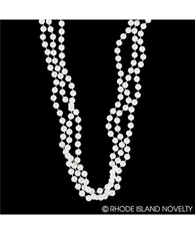 48 Inch 7mm White Pearl Necklaces Pack of 12 $14.87 Kids' Dress-Up Accessories