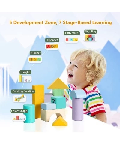 Montessori Toys for 1 2 3 Years Old Wooden Building Blocks Learning Clock for Kids (Wooden Building Blocks) $33.38 Early Deve...