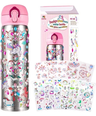 Decorate Your Own Water Bottle with 11 Sheets of Unicorn Stickers & Glitter Gems Craft Kit & Art Kit for Children Gift for Gi...