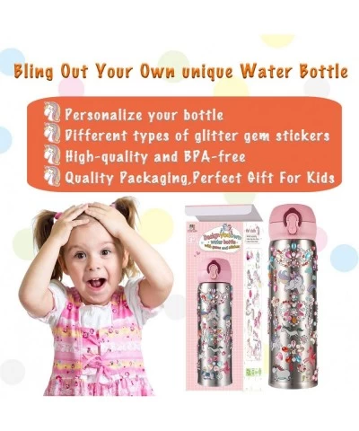 Decorate Your Own Water Bottle with 11 Sheets of Unicorn Stickers & Glitter Gems Craft Kit & Art Kit for Children Gift for Gi...