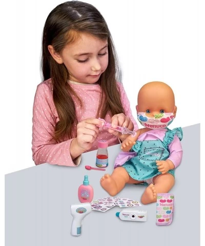 are You Sick Soft Doll with Thermometer Medicine with Spoon Vaccine Colored Band-Aids Spray Bottle 14" Doll $75.53 Dolls