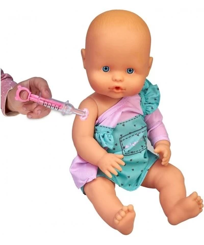 are You Sick Soft Doll with Thermometer Medicine with Spoon Vaccine Colored Band-Aids Spray Bottle 14" Doll $75.53 Dolls