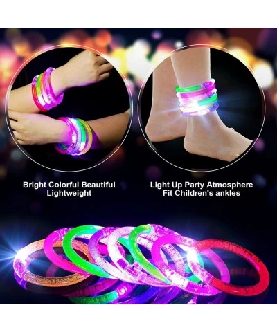 200 Pieces Glow in the Dark Bracelets Glow Sticks Bracelets LED Flashing Light up Bracelets Pack for Adults Neon Glow in the ...