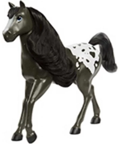 Herd Horse (Approx. 8-in) Moving Head  Black Pinto with Long Black Mane & Playful Stance Great Gift for Horse Fans Ages 3 Yea...