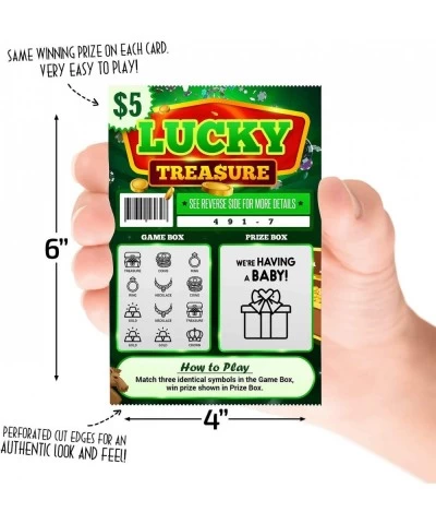 6 Pack - Pregnancy Announcement Lottery Scratch-Off Tickets | 4x6 Authentic Looking | Great for Baby Announcements | Perfect ...