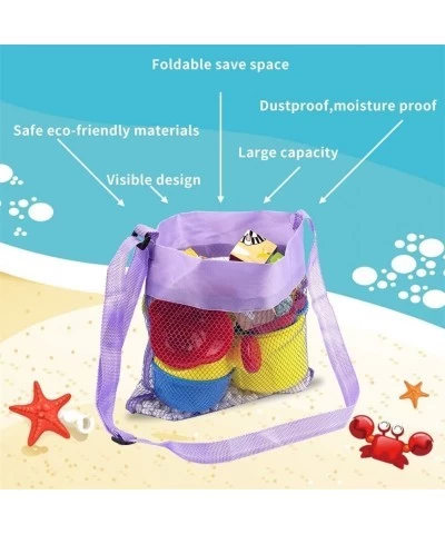 5-Pack Mesh Beach Bag Totes Kids Seashell Bags Toy Storage Bog Bag Swim Picnic Tote Adjustable Strap Aloha Bogg Bags 5 Color ...