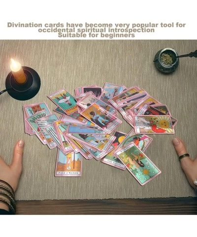 Tarot Cards 79Pcs Modern Witch Flash Hologram Paper Tarot Cards Decks Future Telling Game Cards Fate Forecasting Borderless C...