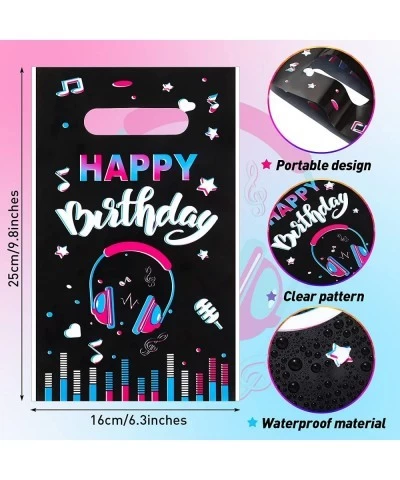 80 Pieces Music Party Bags Music Birthday Goodie Bags Disco Music Treat Bags Music Video Candy Bags for Teens Social Media Th...