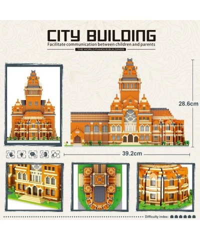 5379Pcs Famous University Architecture Harvard University Miniature Building Bricks Model Set DIY Micro Particle Assembly Con...