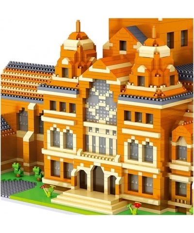 5379Pcs Famous University Architecture Harvard University Miniature Building Bricks Model Set DIY Micro Particle Assembly Con...