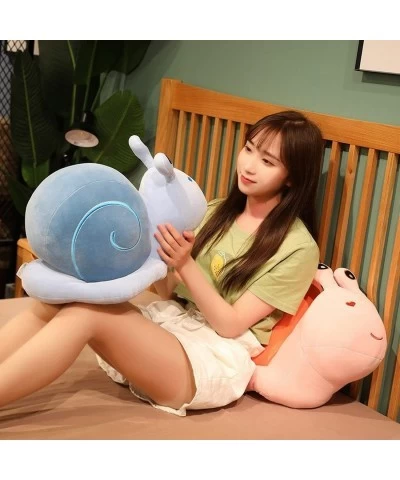 Cute Cartoon Snail Doll Plush Toy Children's Birthday Gift Big Snail Pillow Doll (7.8/11.8/17.7/23.6 Inches) (Blue 20cm-7.8 i...