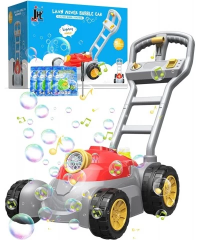 (Upgraded) Bubble Lawn Mower Red Lawn Mower Bubble Machine for Kids Bubble Machine for Toddlers 3-6 Outdoor Gardening Push La...